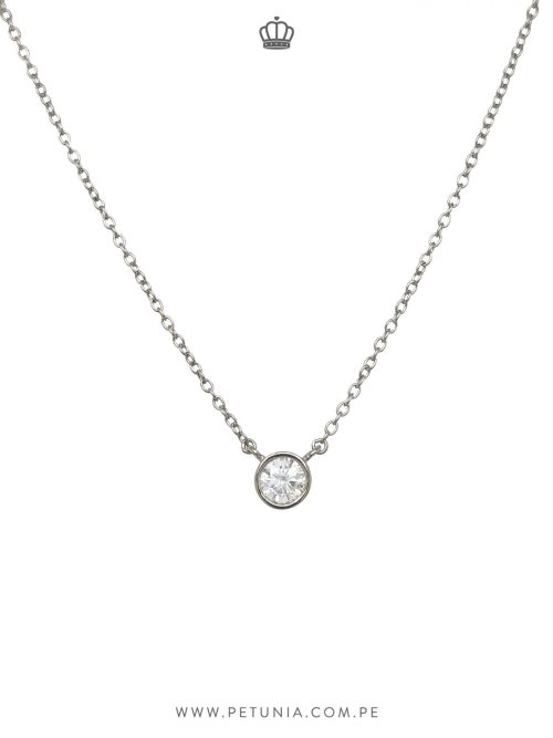 Cadena Beatriz Moissanita plata