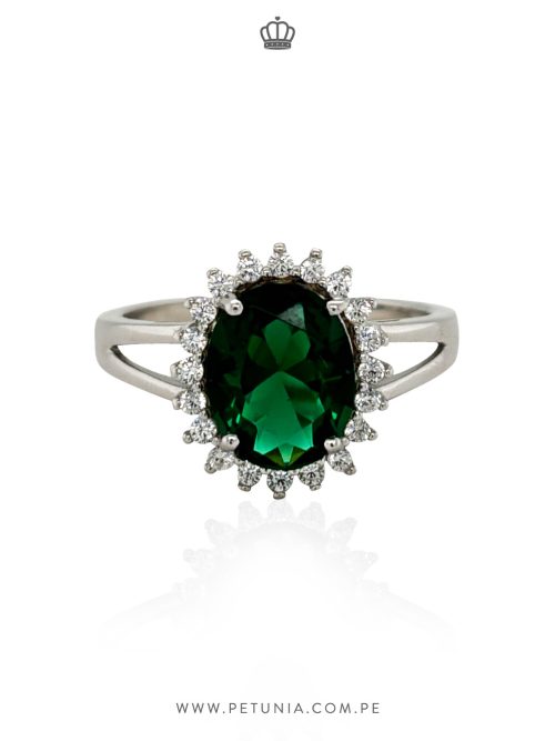 anillo diana verde Anillo Diana verde oval
