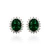 Aretes Diana oval verde