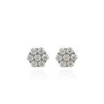 Aretes Layla Moissanita 8 mm plata