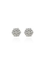 Aretes Layla Moissanita 8 mm plata