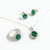 Aretes Diana oval verde