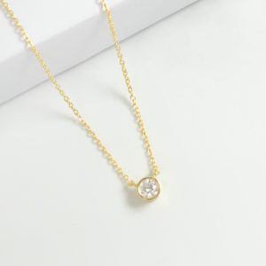 Cadena Beatriz Moissanita dorado