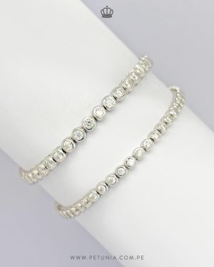 Pulsera Tennis Bezel Moissanita 3mm