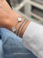 Pulsera Tennis Bezel Moissanita 2mm - Imagen 2