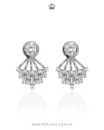 Aretes Ear Jacket Candelabro plata