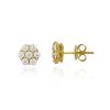 Aretes Layla Moissanita 8mm dorado