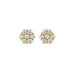 Aretes Layla Moissanita 8 mm dorado