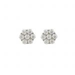 Aretes Layla Moissanita 8 mm plata