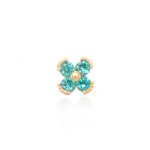 Piercing Trebol Menta 6 mm