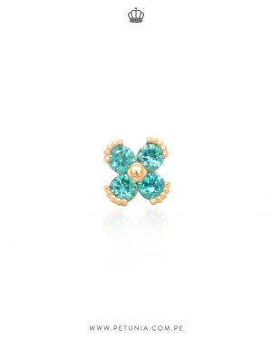 Piercing Trebol Menta 6 mm