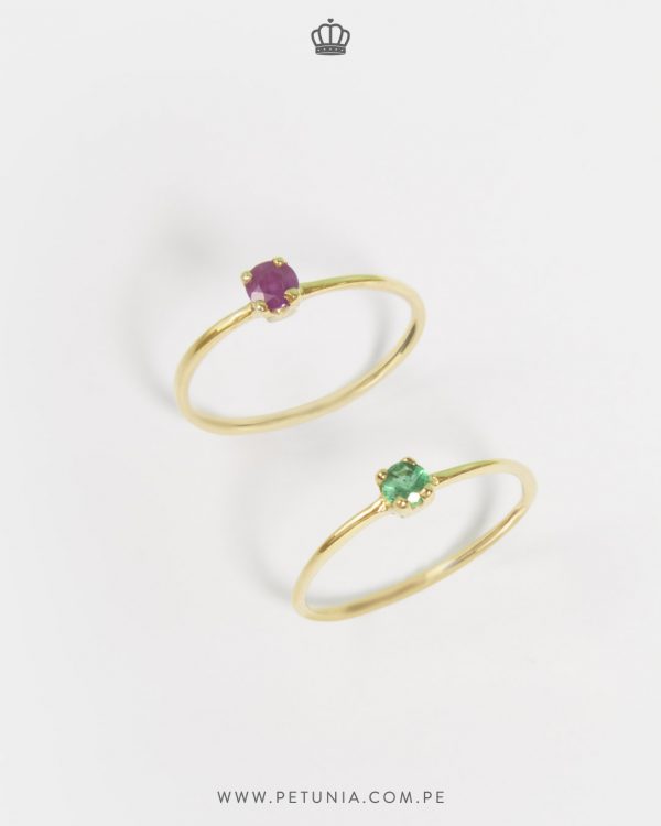 Anillo Solitario Esmeralda - Imagen 3