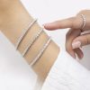 Pulsera Tennis Bezel Moissanita 2mm