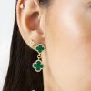 Aretes Abril verde doble