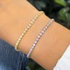 Pulsera Tennis Bezel Moissanita 2mm dorado