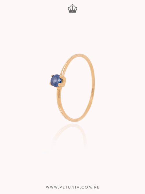 Anillo Solitario Zafiro
