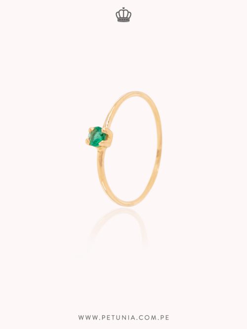 Anillo Solitario Esmeralda
