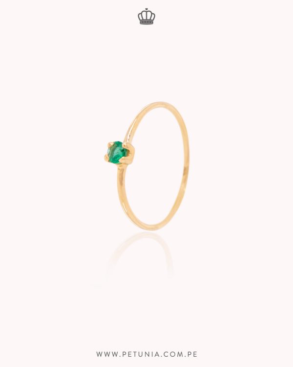 Anillo Solitario Esmeralda