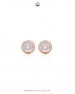 Aretes Solitario Bezel 6mm - Imagen 3