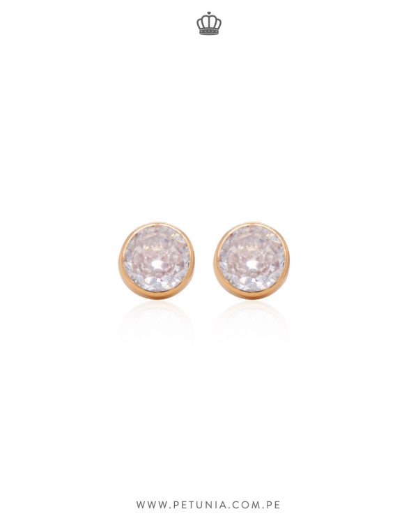 Aretes Solitario Bezel 6mm - Imagen 3