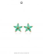 Aretes Clavel cristal verde
