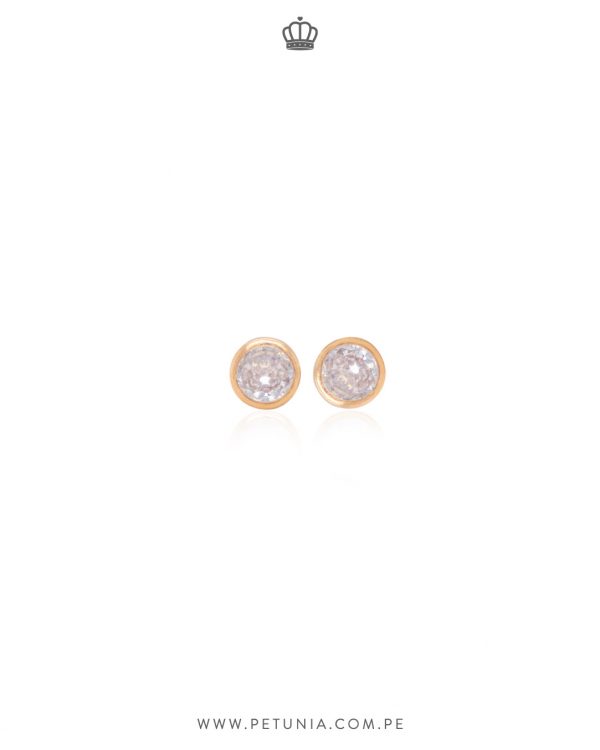 Aretes Solitario Bezel 3mm - Imagen 3