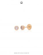 Aretes Solitario Bezel 3mm