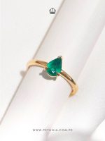 Anillo Esmeralda gota - Imagen 2