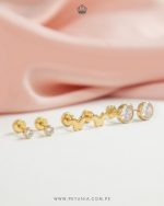 Aretes Solitario Bezel 6mm - Imagen 2