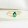 Anillo Esmeralda gota