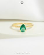 Anillo Esmeralda gota