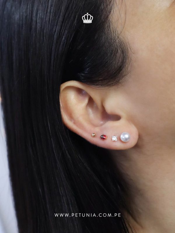 Aretes Perla oro 18k