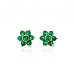 Aretes Rose 7 mm verde
