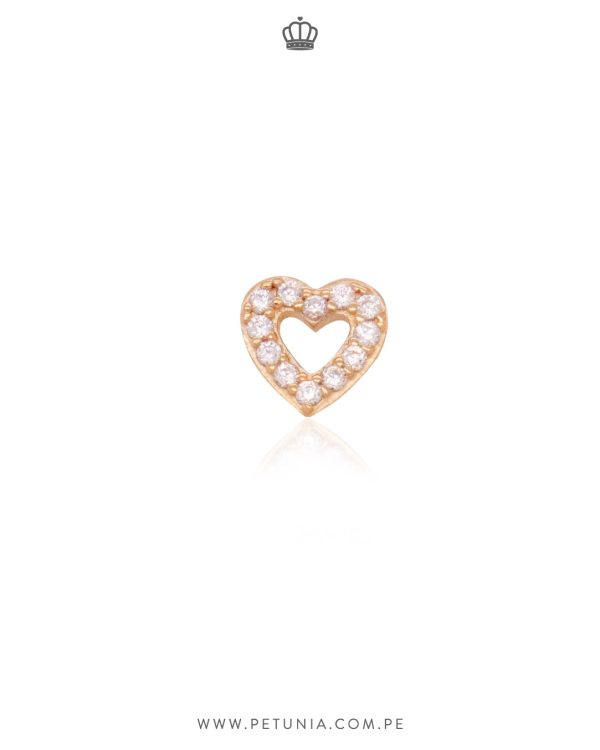 Piercing Corazon calado cristal 6mm