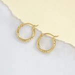 Argollas Adiamantadas 15mm