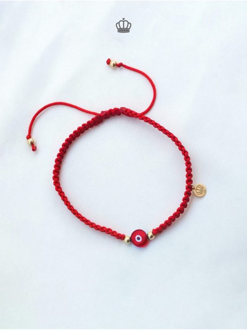 nico corona oro Pulsera Nico corona oro ojo rojo