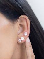 Aretes Bianca oval plata - Imagen 2