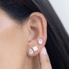 Aretes Bianca cubo plata