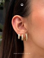 Argolla Solange Moissanita dorado - Imagen 2