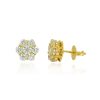 Aretes Layla 9mm Moissanita dorado