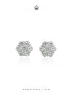 Aretes Layla xl Moissanita plata