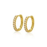 Argolla Juliette Moissanita dorado