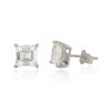 Aretes Bianca cubo plata