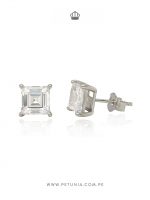 Aretes Bianca cubo plata - Imagen 2
