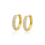 Argollas Georgina Moissanita dorado