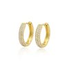 Argollas Georgina Moissanita dorado