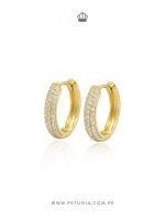 Argollas Georgina Moissanita dorado