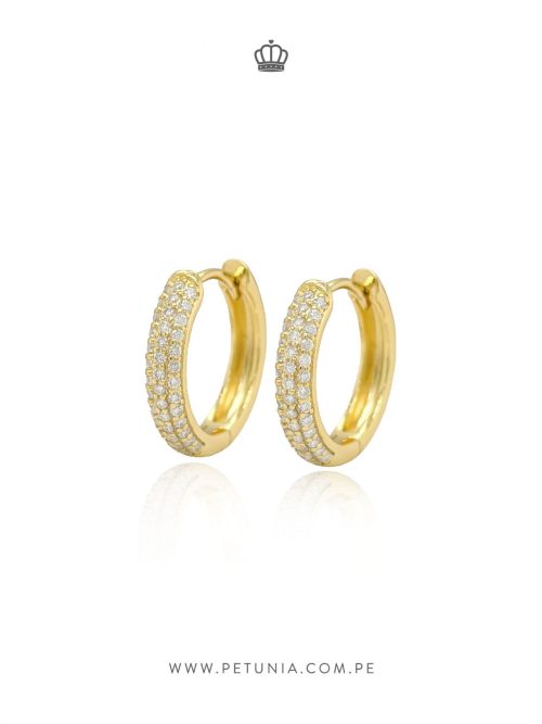 Argollas Georgina Moissanita dorado