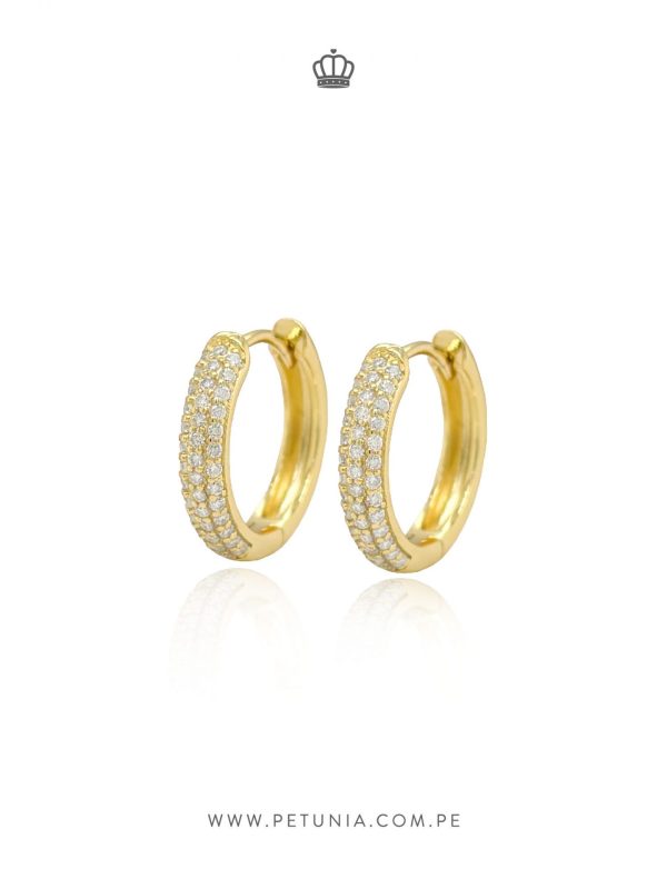 Argollas Georgina Moissanita dorado