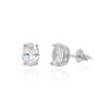 Aretes Bianca oval plata